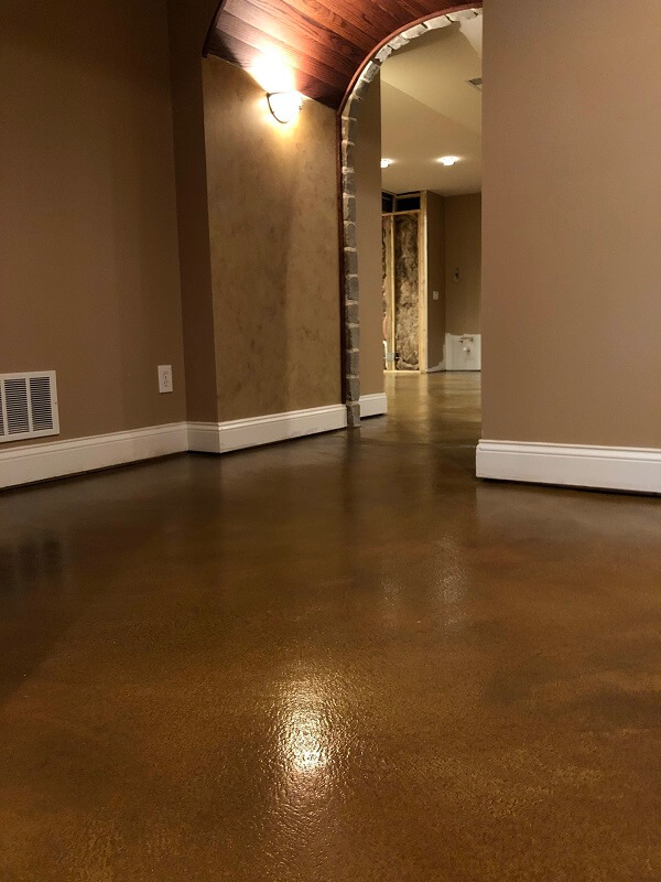 acid stained concrete floor