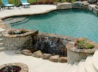 decorative concrete pool deck