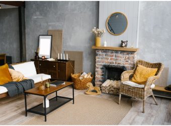 mid century concept living room