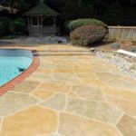 decorative concrete pool deck