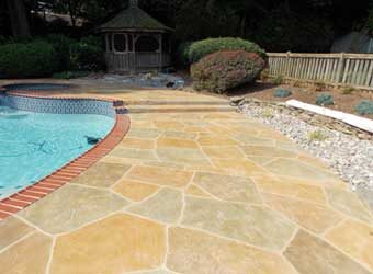 decorative concrete pool deck