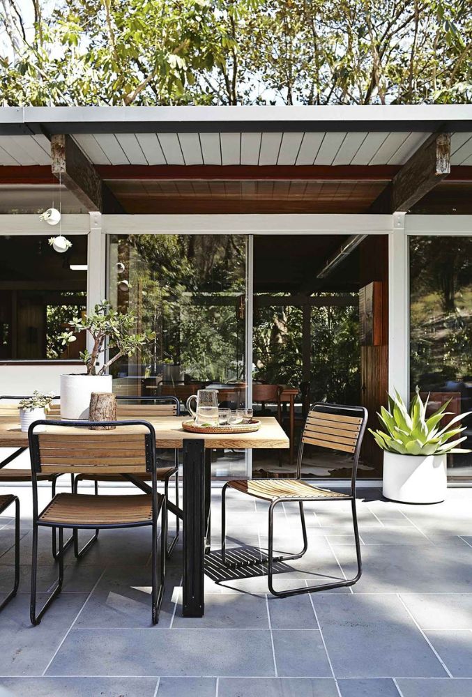 outdoor living room modern mid century design