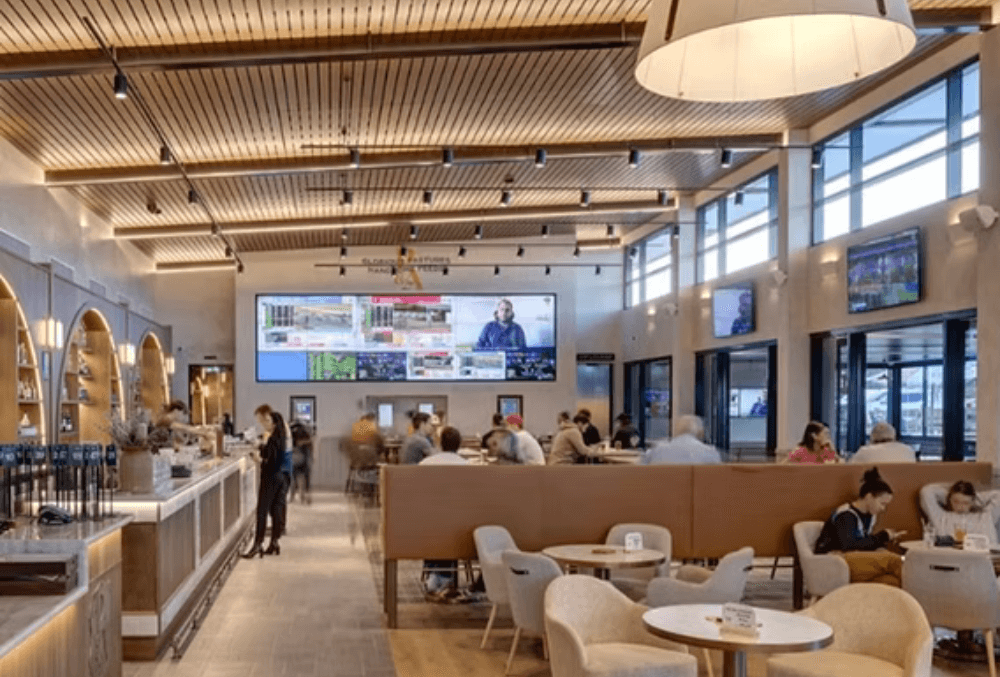 decorative concrete in a commercial establishment