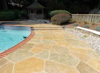 decorative concrete pool deck