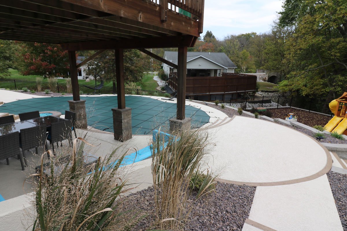 Pool Deck Resurfacing with Knockdown Texture Application