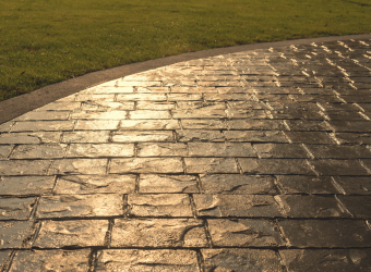 stamped concrete driveway