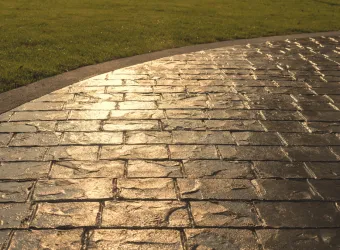 stamped concrete driveway