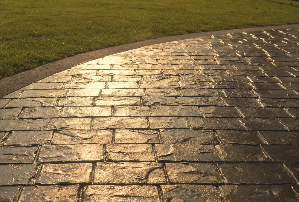 stamped concrete driveway