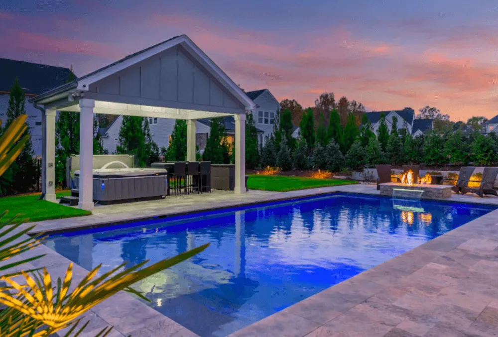 outdoor pool deck landscaping
