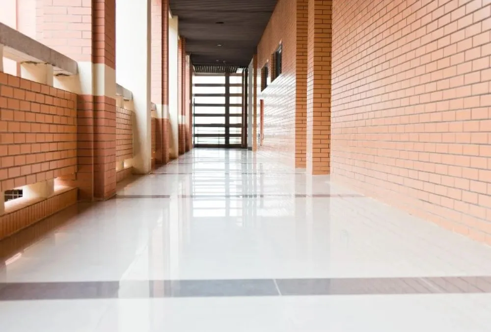 Hallway of a commercial facility