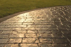 stamped concrete driveway