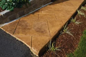 stamped concrete walkway