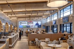 decorative concrete in a commercial establishment