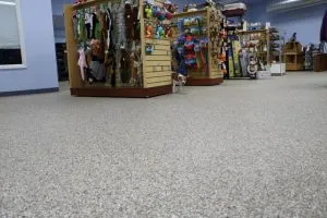 decorative retail store flooring